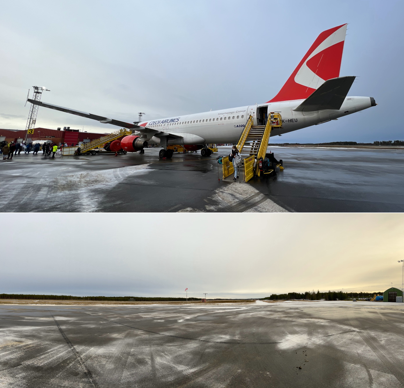 Plocha letiště na severu Švédska byla skromná a také lehce namrzlá