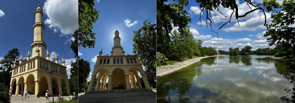 Minaret v zámeckém parku je velkou atrakcí