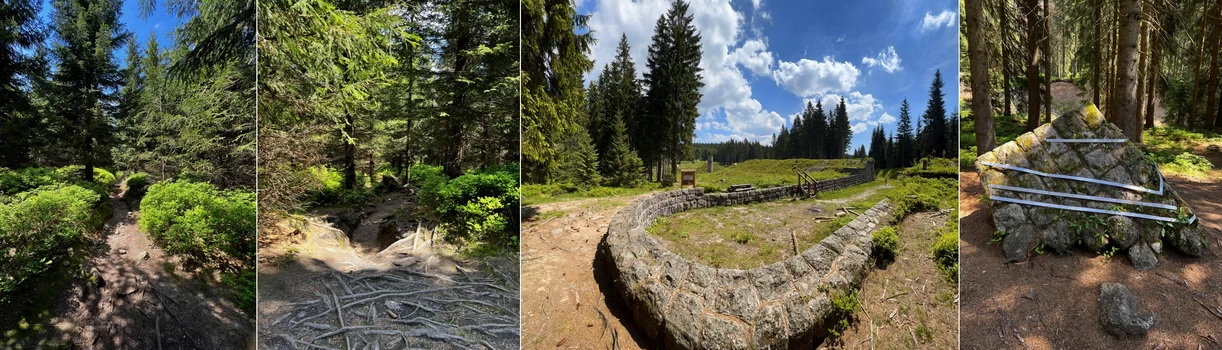 Cesta lesem k Protržené přehradě