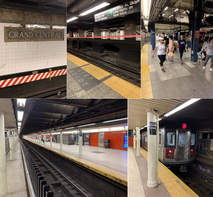 Druhý den v newyorském metru... Staré stanice příliš čistotou neoplývají, ale na opravy tady není moc času...