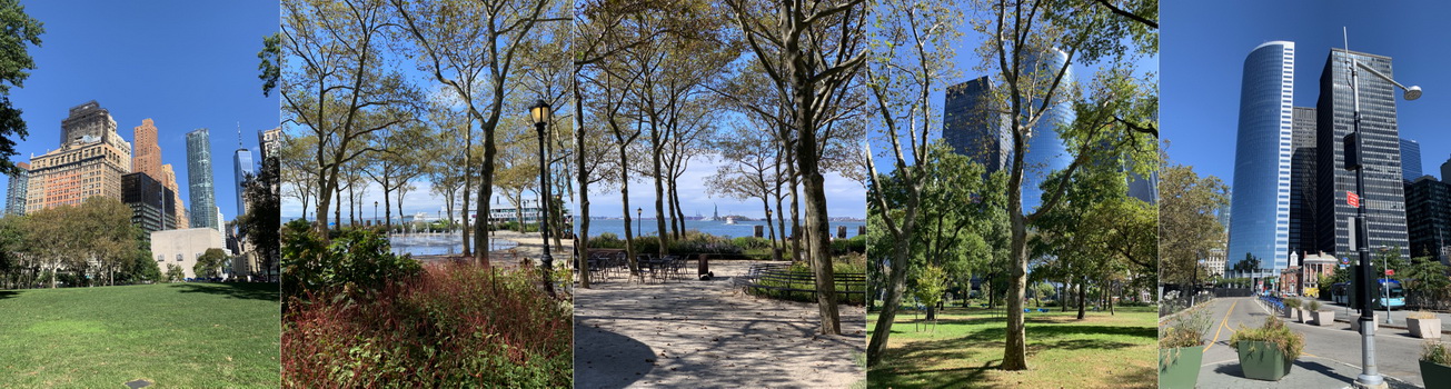 The Battery park je velmi příjemné místo na jižném cípu ostrova Manhattan