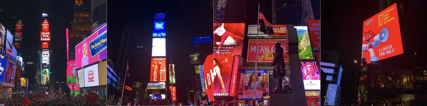 Pokud hledáte místo, kde bude v noci jako ve dne, tak Times Square je jasnou volbou!