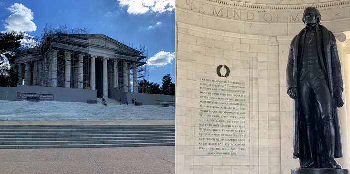 Do sbírky prezidentů nám nesměl chybět ani Thomas Jefferson a jeho památník