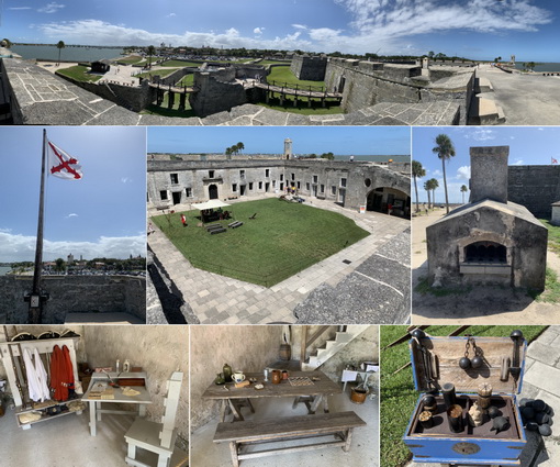 Pevnost Castillo de San Marcos - její útroby a okolí